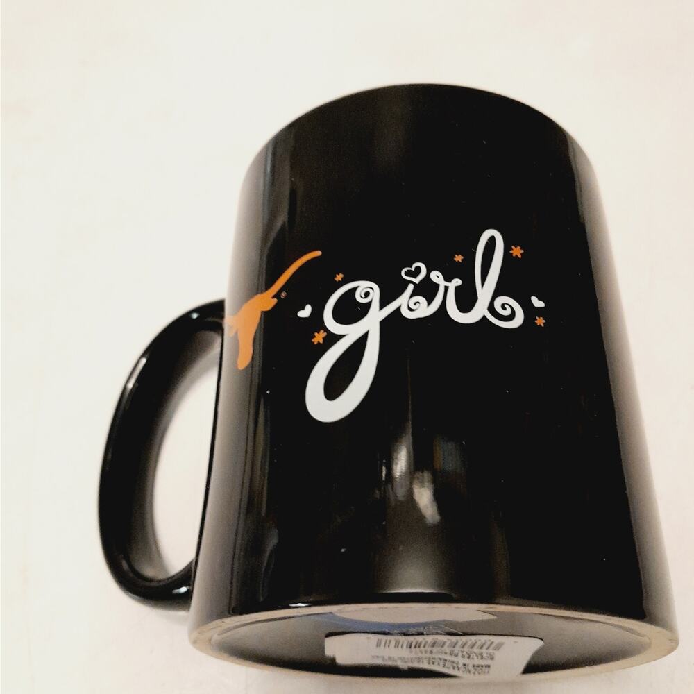 Texas Longhorns Girl 11oz Mug Ceramic Black Coffee Tea Big 12 Football New
